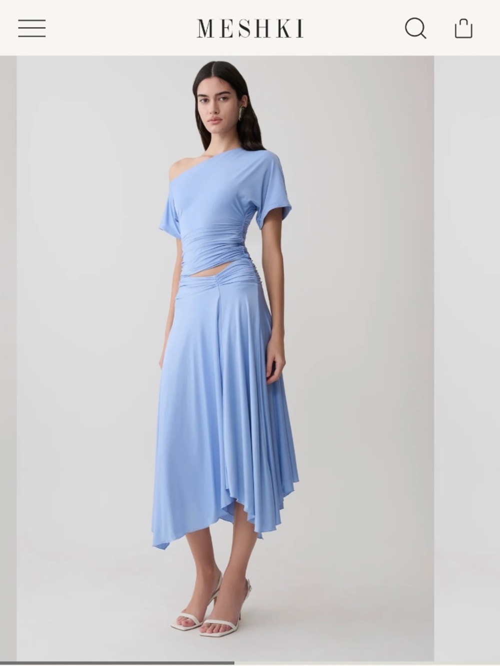 MESHKI- Blue midi skirt set